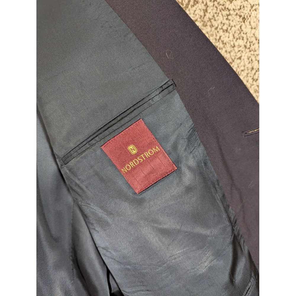 Navy Blue Gold Buttons‎ Blazer Mens 46R 100% Wool Nordstrom USA - Picture 9 of 12